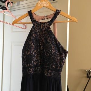 Formal gown.  Navy blue